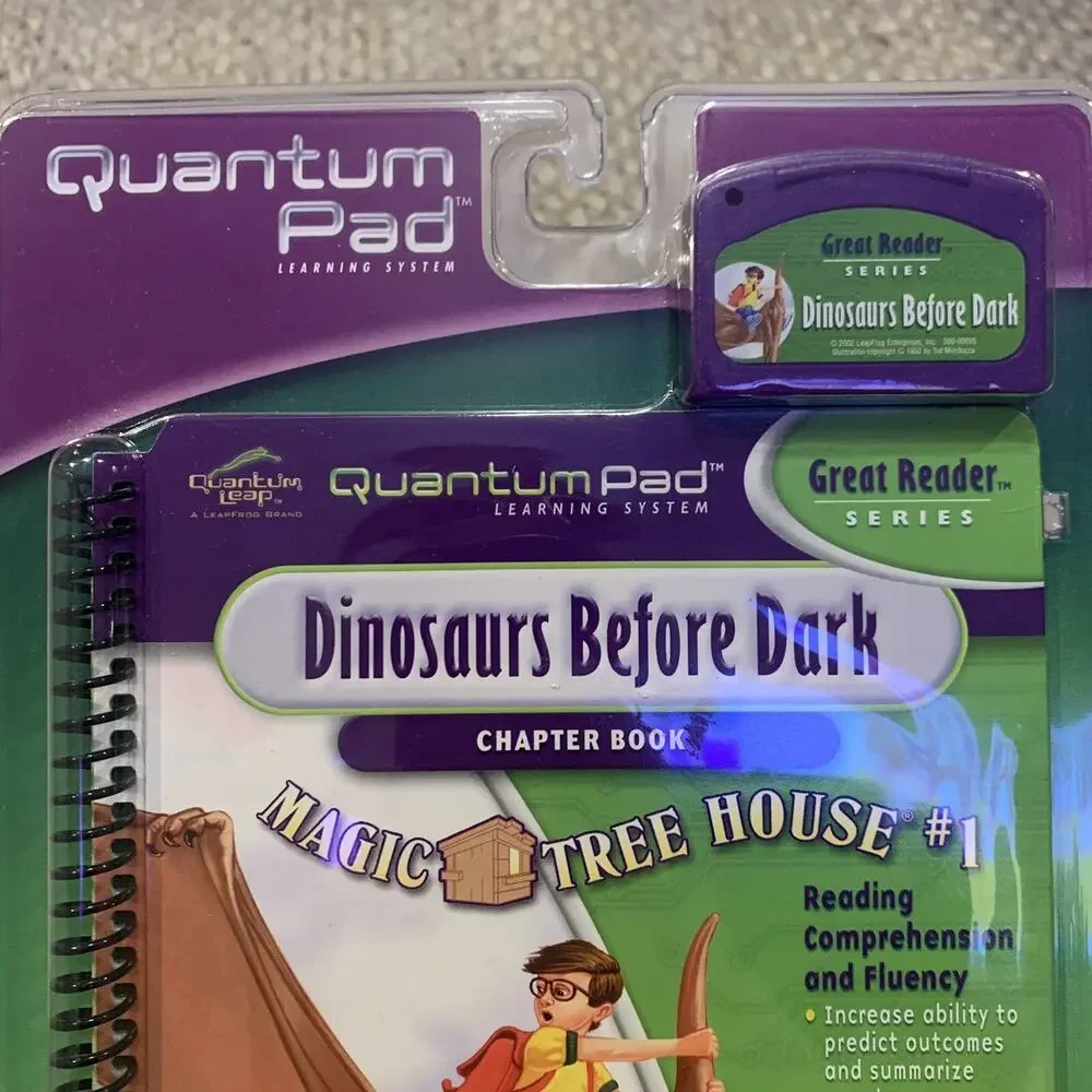 NEW Quantum Leap Pad Leapfrog Dinosaurs Before Dark Book & Cartridge Homeschool